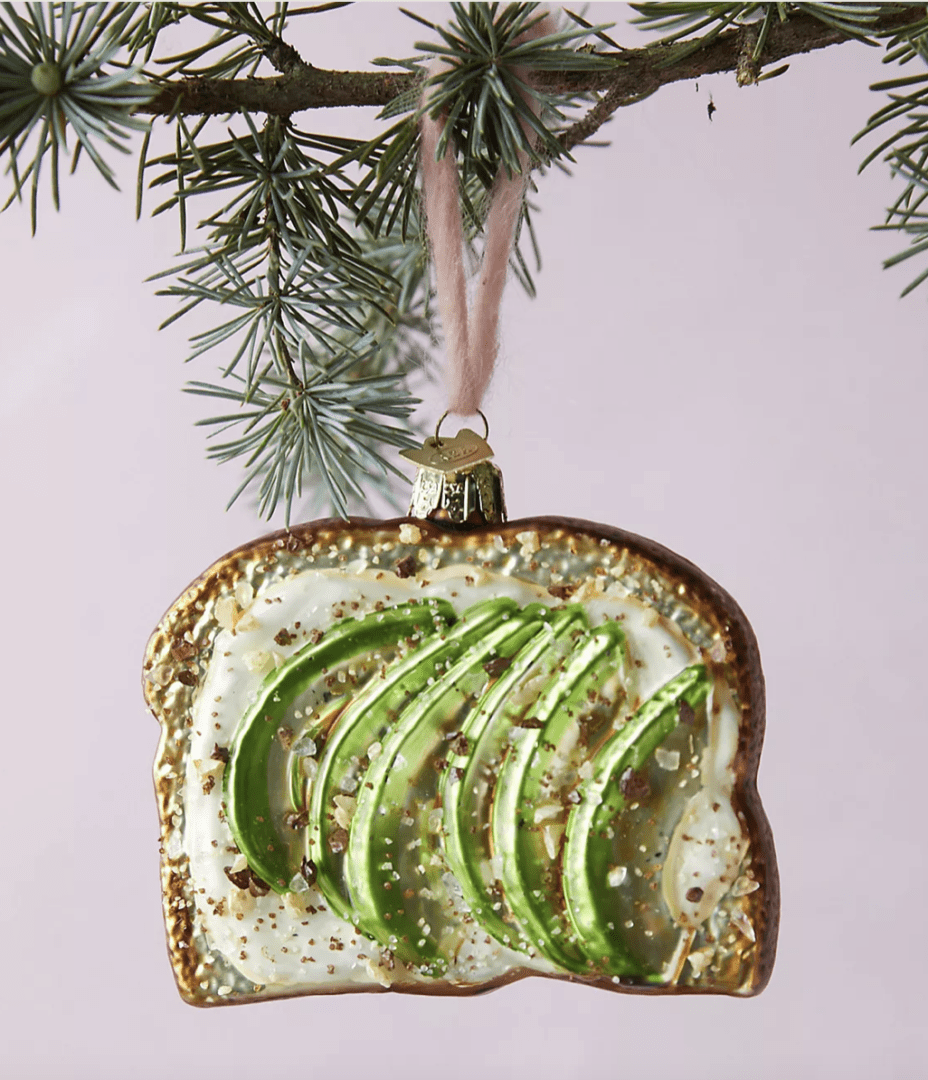 avocado toast ornament