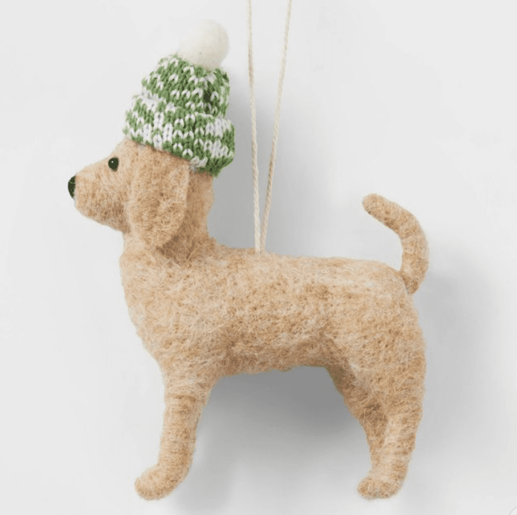 felt dog ornament