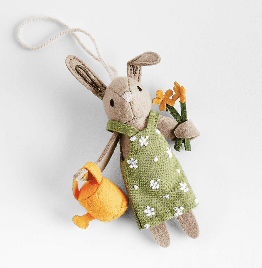 gardening rabbit ornament